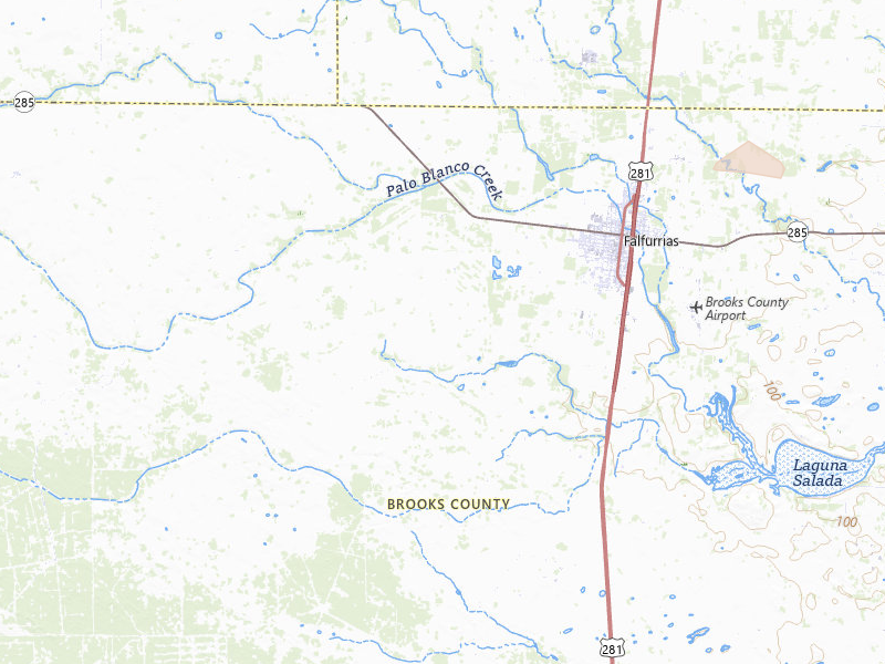 Radar-estimated hail-size map of the storm over Falfurrias, TX on Jul 6, 2026