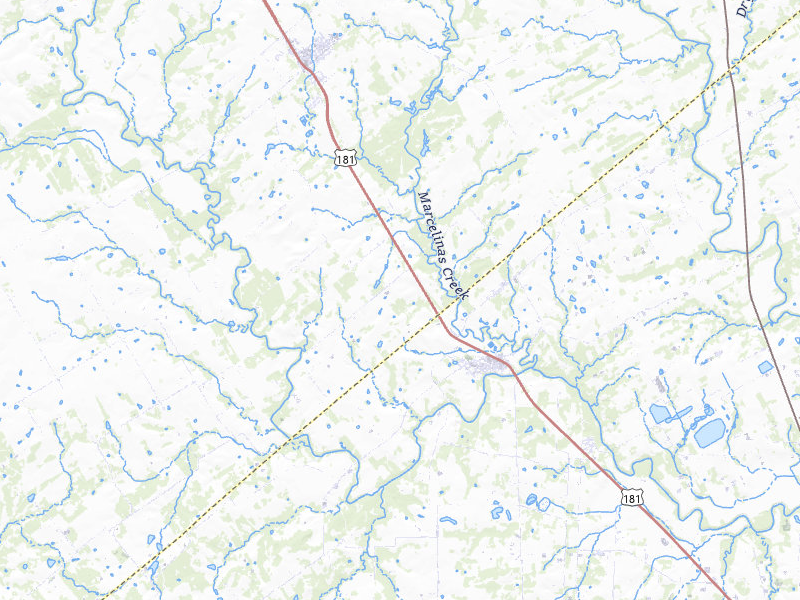 Radar-estimated hail-size map of the storm over Falls City, TX on Apr 30, 2026