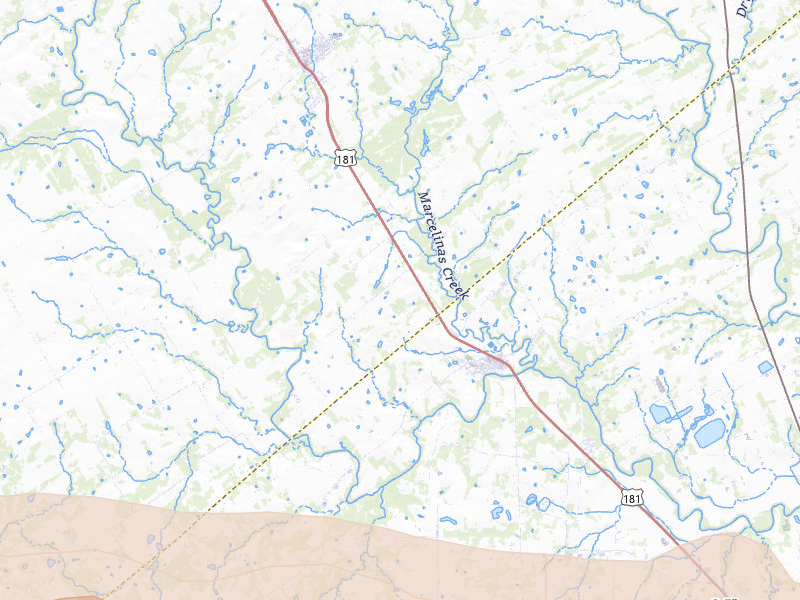 Radar-estimated hail-size map of the storm over Falls City, TX on May 1, 2026