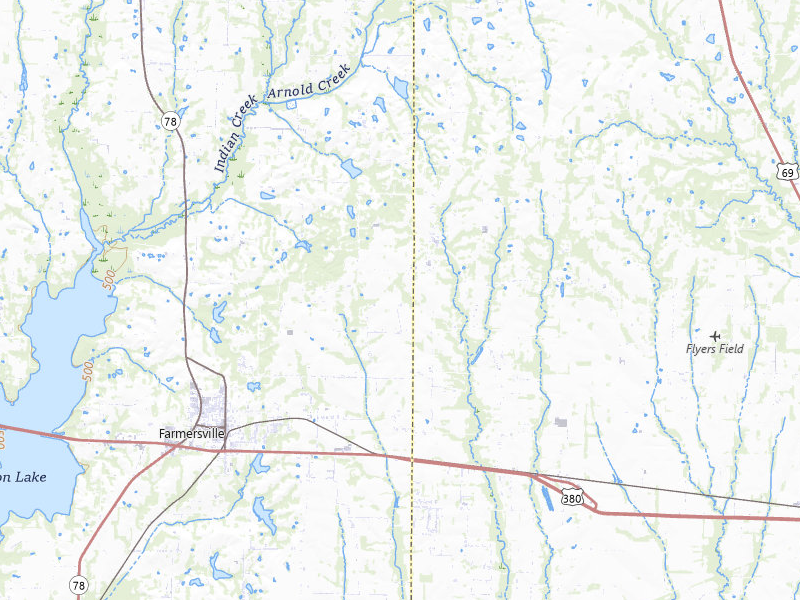 Radar-estimated hail-size map of the storm over Farmersville, TX on Apr 26, 2026
