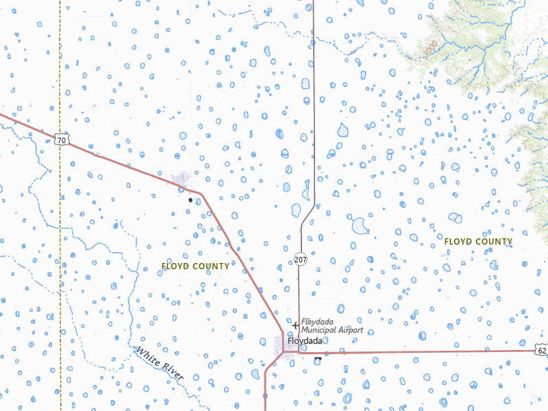 Radar-estimated hail-size map of the storm over Floydada, TX on Mar 30, 2026