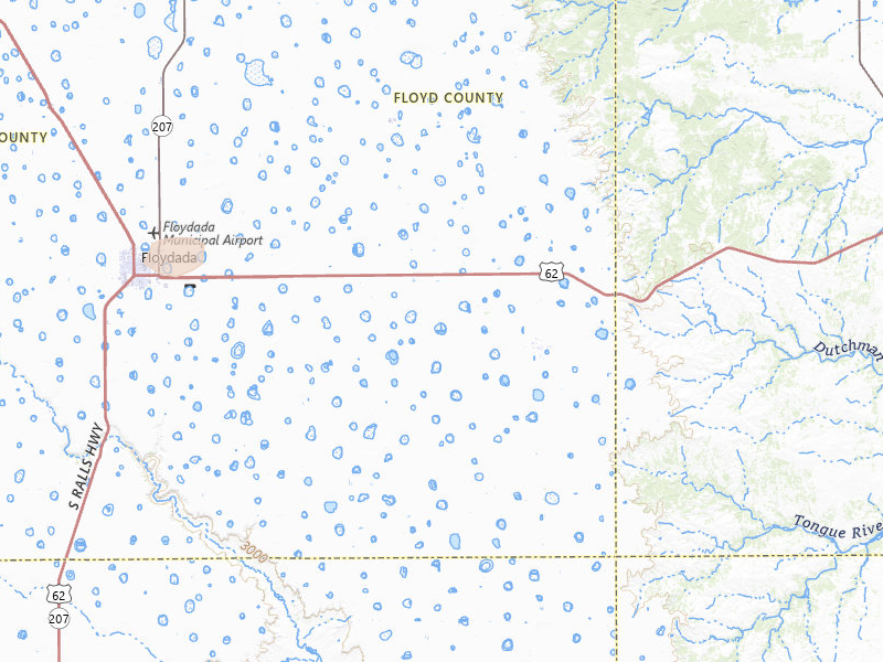 Radar-estimated hail-size map of the storm over Floydada, TX on Jun 19, 2026
