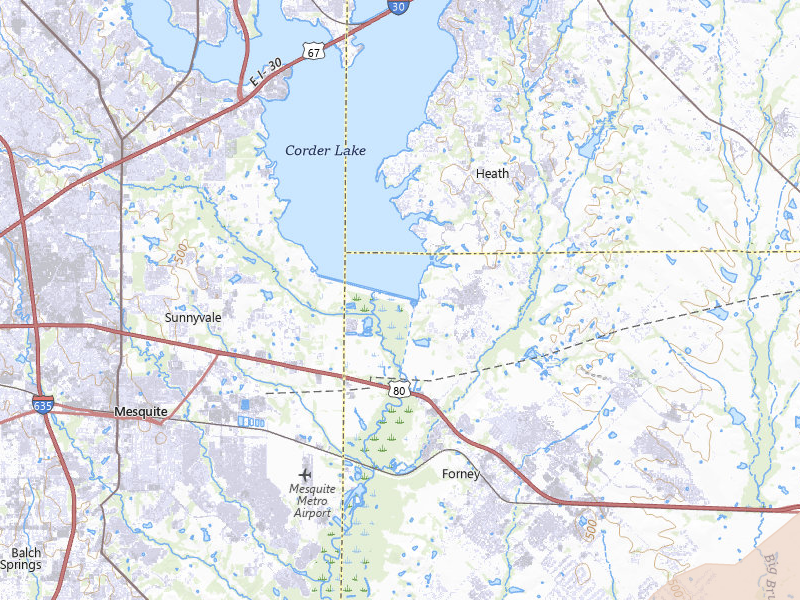 Radar-estimated hail-size map of the storm over Forney, TX on Jun 6, 2026