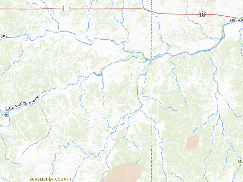 Radar-estimated hail-size map of the storm over Fort Mc Kavett, TX on Apr 18, 2026