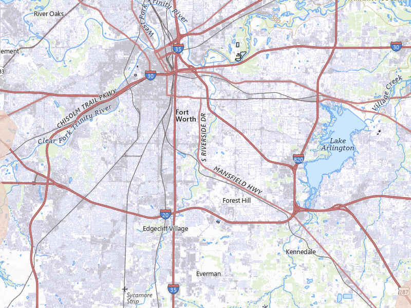 Radar-estimated hail-size map of the storm over Fort Worth, TX on Jun 2, 2026