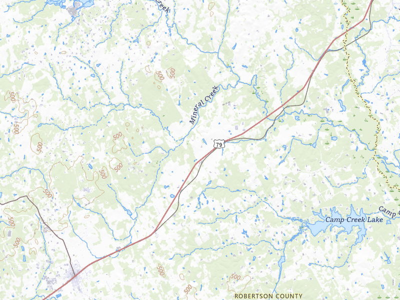 Radar-estimated hail-size map of the storm over Franklin, TX on May 26, 2026