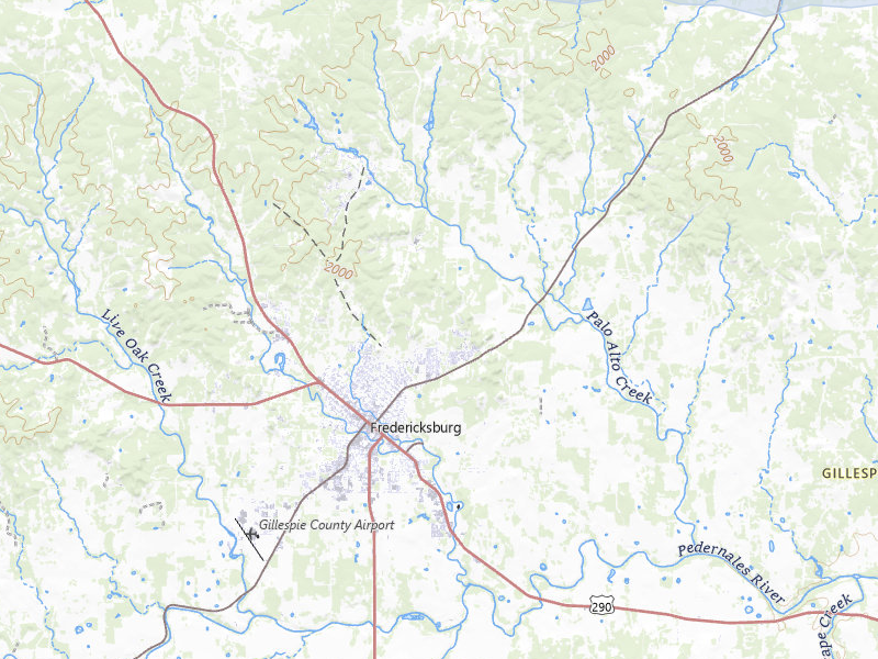 NEXRAD radar-signature map of the hail storm over Fredericksburg, TX on May 6, 2026