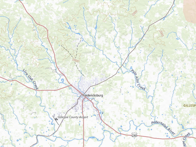 Radar-estimated hail-size map of the storm over Fredericksburg, TX on May 19, 2026