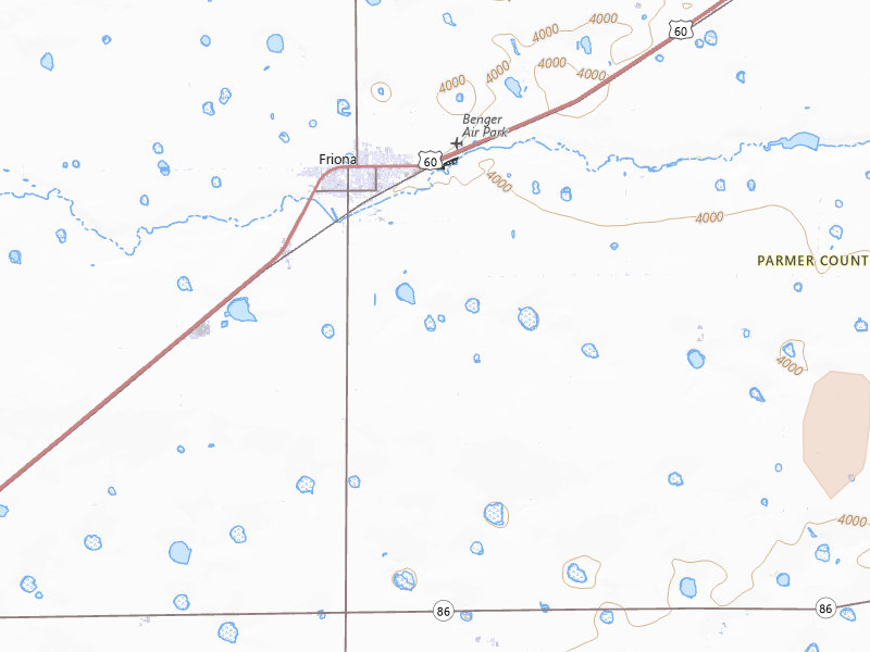 Radar-estimated hail-size map of the storm over Friona, TX on May 22, 2026