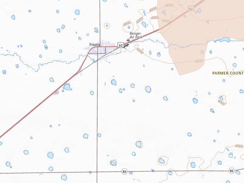 Radar-estimated hail-size map of the storm over Friona, TX on May 23, 2026
