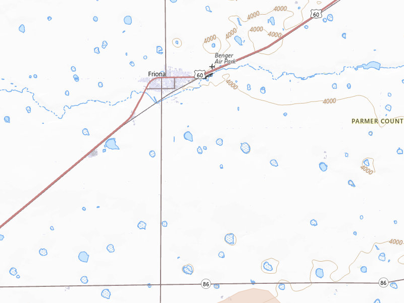 Radar-estimated hail-size map of the storm over Friona, TX on Jul 4, 2026
