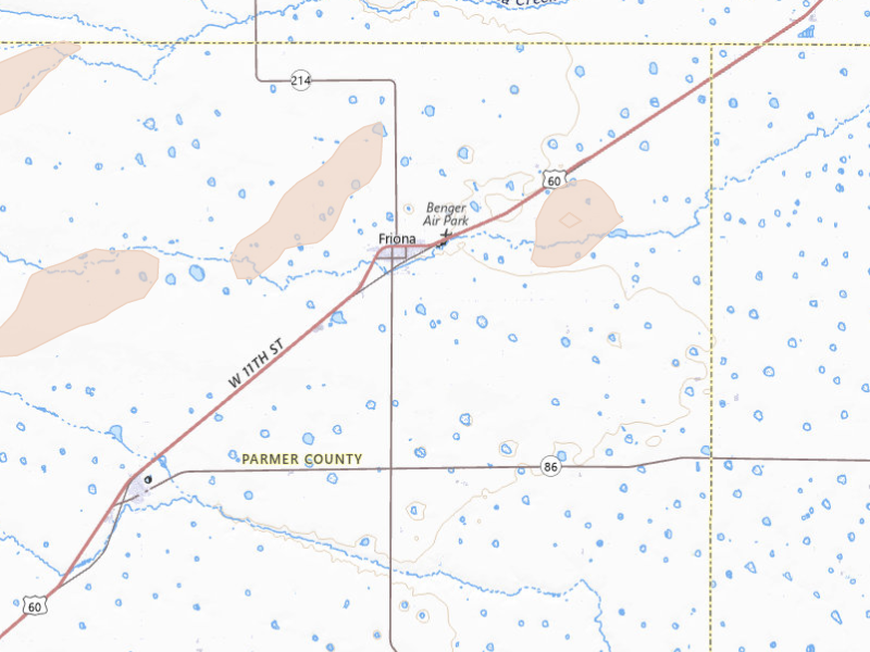 Radar-estimated hail-size map of the storm over Friona, TX on Sep 25, 2026