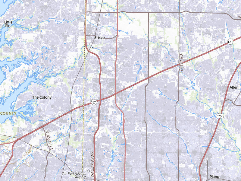 NEXRAD radar-signature map of the hail storm over Frisco, TX on Mar 6, 2026