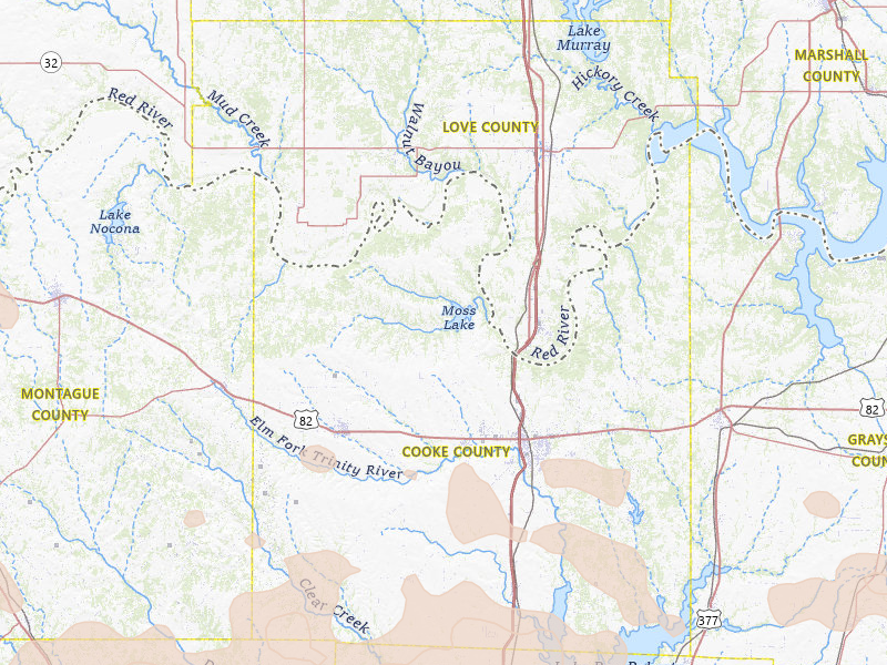 Radar-estimated hail-size map of the storm over Gainesville, TX on Jun 18, 2026