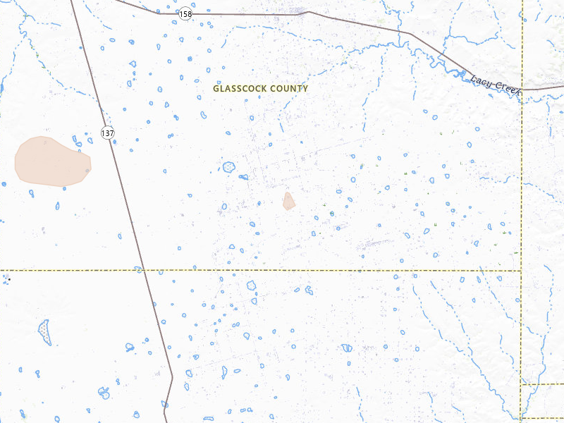 Radar-estimated hail-size map of the storm over Garden City, TX on May 23, 2026