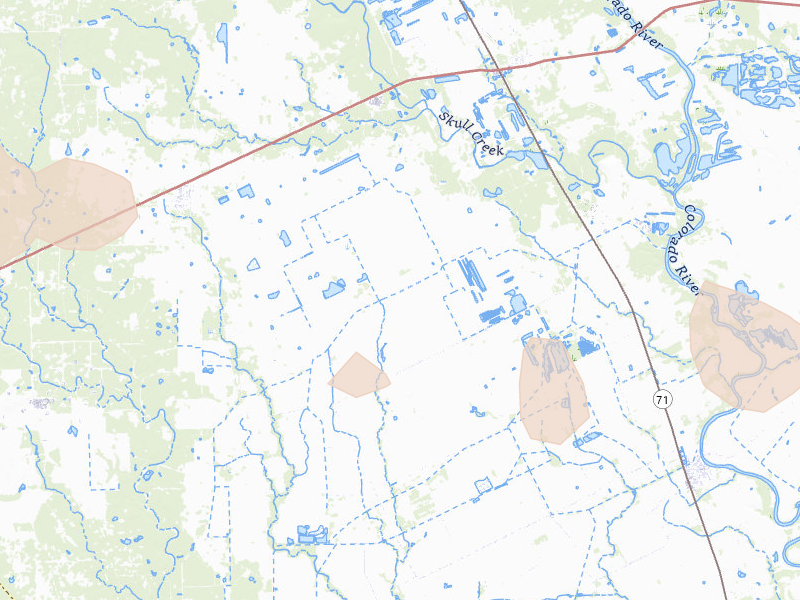 Radar-estimated hail-size map of the storm over Garwood, TX on Apr 30, 2026