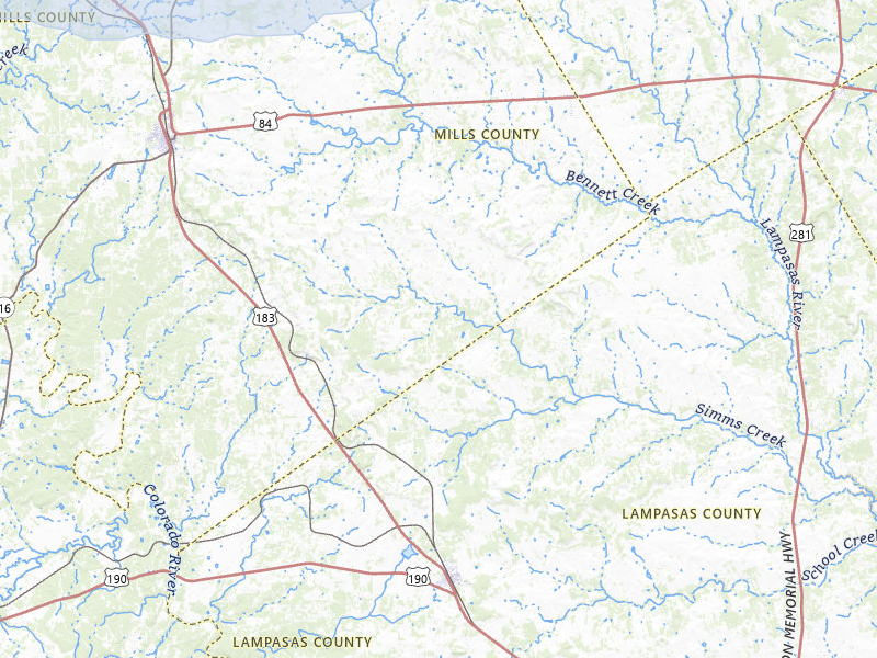 NEXRAD radar-signature map of the hail over Goldthwaite, TX