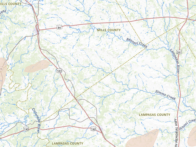 Radar-estimated hail-size map of the storm over Goldthwaite, TX on Apr 12, 2026