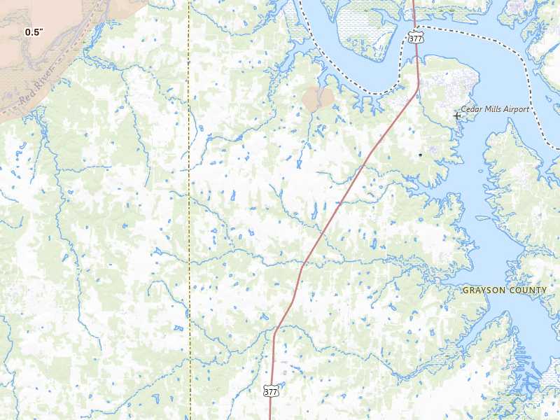 Radar-estimated hail-size map of the storm over Gordonville, TX