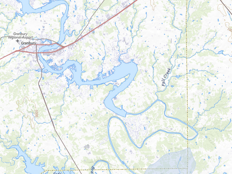 NEXRAD radar-signature map of the hail storm over Granbury, TX on Jun 6, 2026