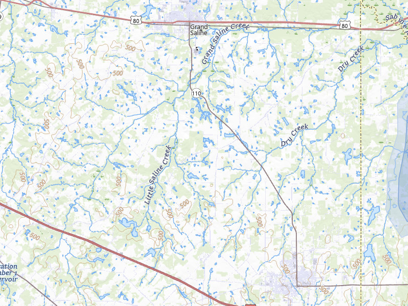 NEXRAD radar-signature map of the hail storm over Grand Saline, TX on Jul 7, 2026