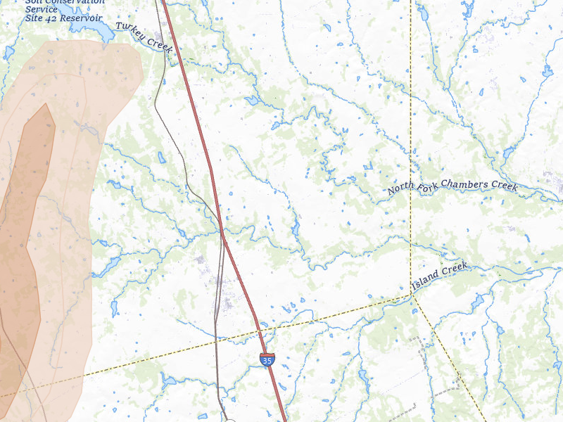 Radar-estimated hail-size map of the storm over Grandview, TX on Mar 4, 2026