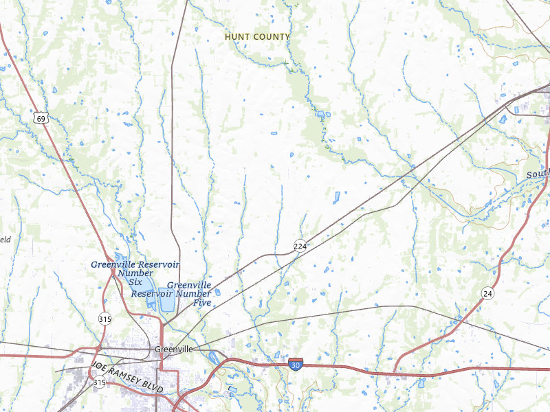 Radar-estimated hail-size map of the storm over Greenville, TX on Apr 24, 2026
