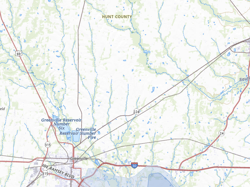 NEXRAD radar-signature map of the hail over Greenville, TX