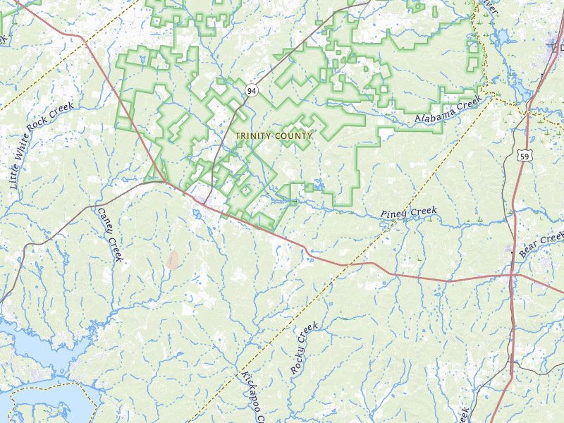 Radar-estimated hail-size map of the storm over Groveton, TX on Jun 2, 2026