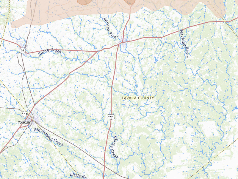 Radar-estimated hail-size map of the storm over Hallettsville, TX on Apr 30, 2026
