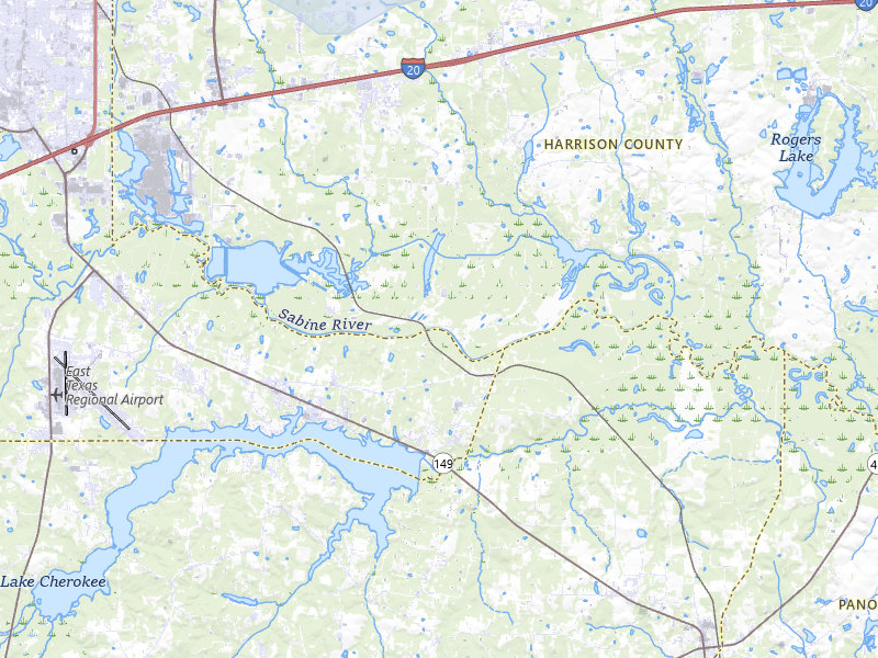 NEXRAD radar-signature map of the hail over Hallsville, TX
