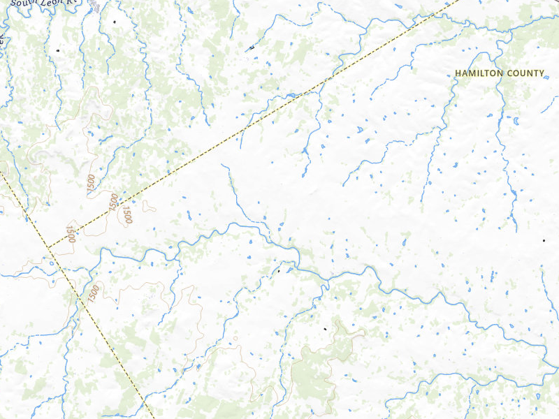 Radar-estimated hail-size map of the storm over Hamilton, TX on May 22, 2026