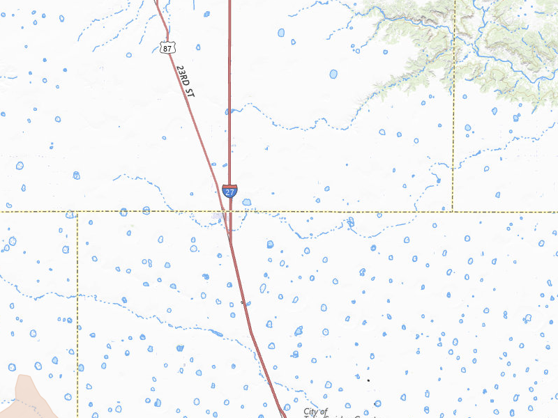Radar-estimated hail-size map of the storm over Happy, TX on Jun 6, 2026