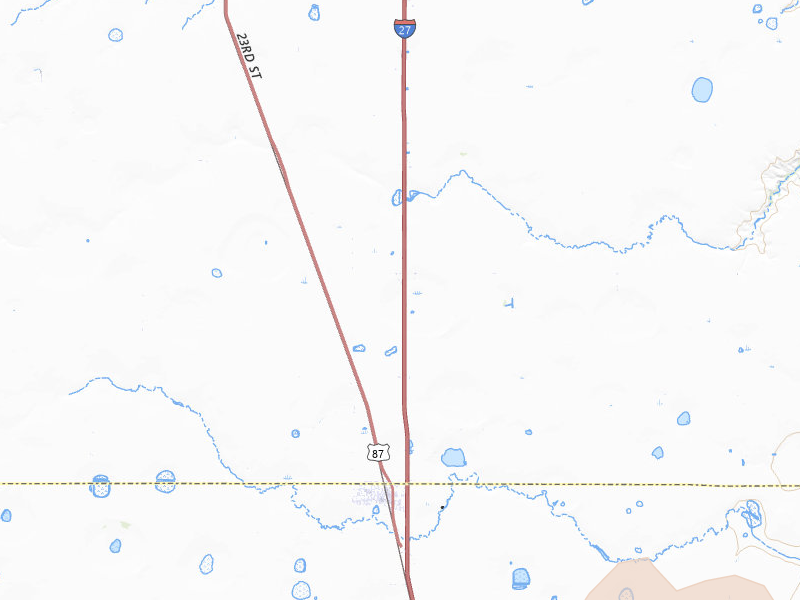 Radar-estimated hail-size map of the storm over Happy, TX on Jun 30, 2026