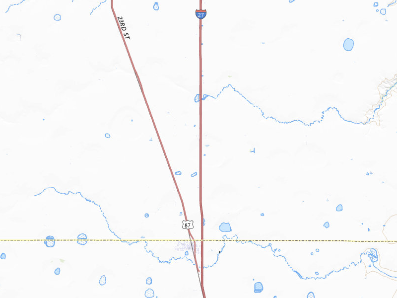 Radar-estimated hail-size map of the storm over Happy, TX on Jul 5, 2026