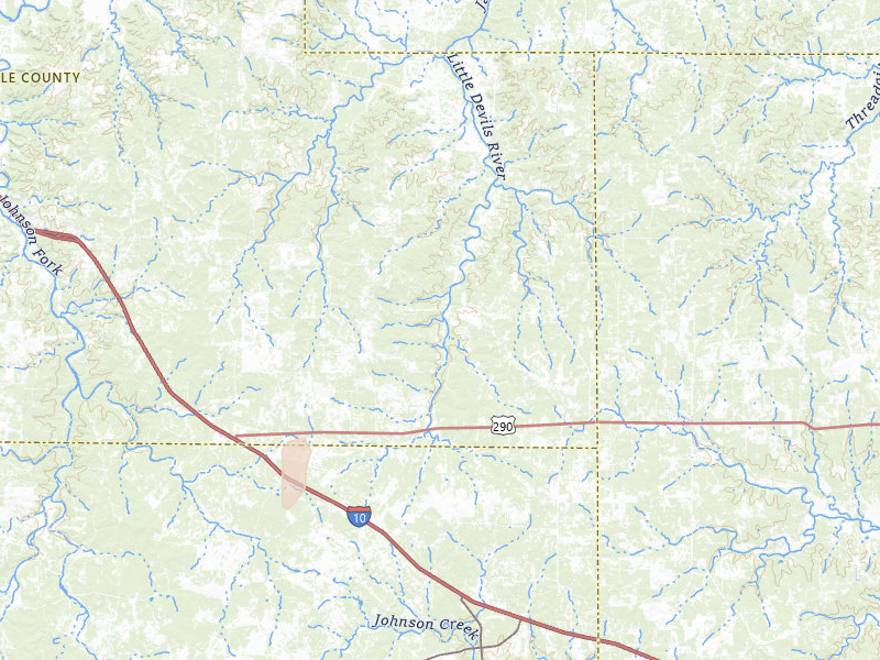 Radar-estimated hail-size map of the storm over Harper, TX on May 22, 2026