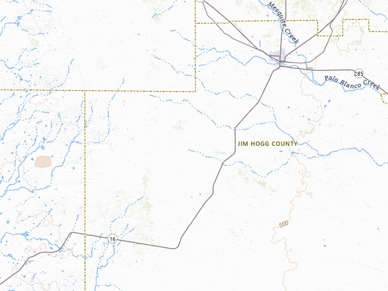 Radar-estimated hail-size map of the storm over Hebbronville, TX on May 8, 2026
