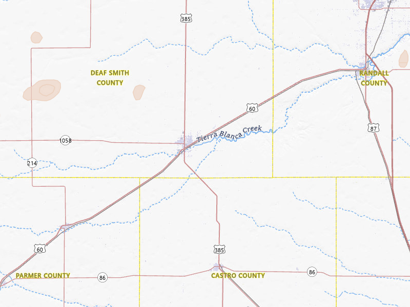 Radar-estimated hail-size map of the storm over Hereford, TX on Jul 1, 2026