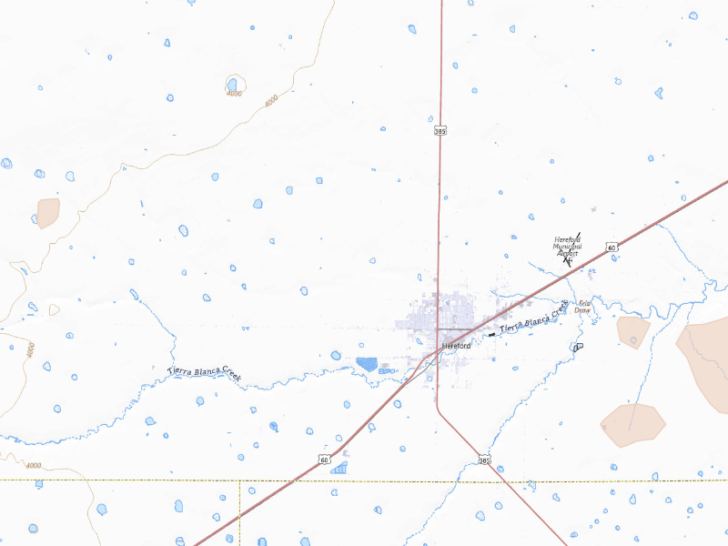 Radar-estimated hail-size map of the storm over Hereford, TX