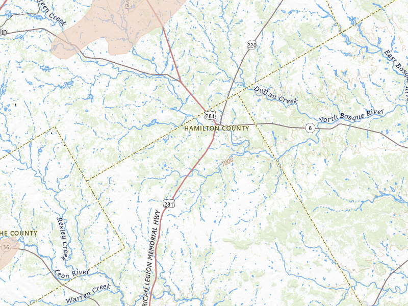 Radar-estimated hail-size map of the storm over Hico, TX on Mar 4, 2026
