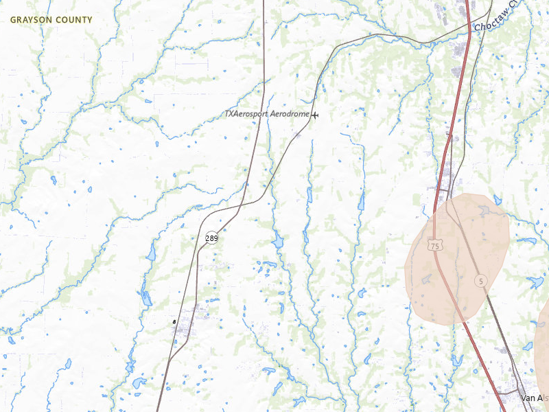 Radar-estimated hail-size map of the storm over Howe, TX on May 22, 2026