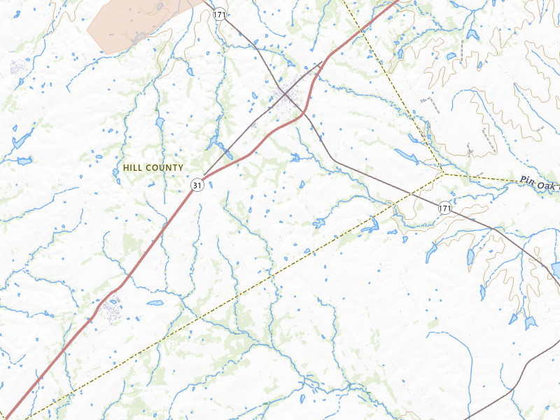 Radar-estimated hail-size map of the storm over Hubbard, TX on May 25, 2026