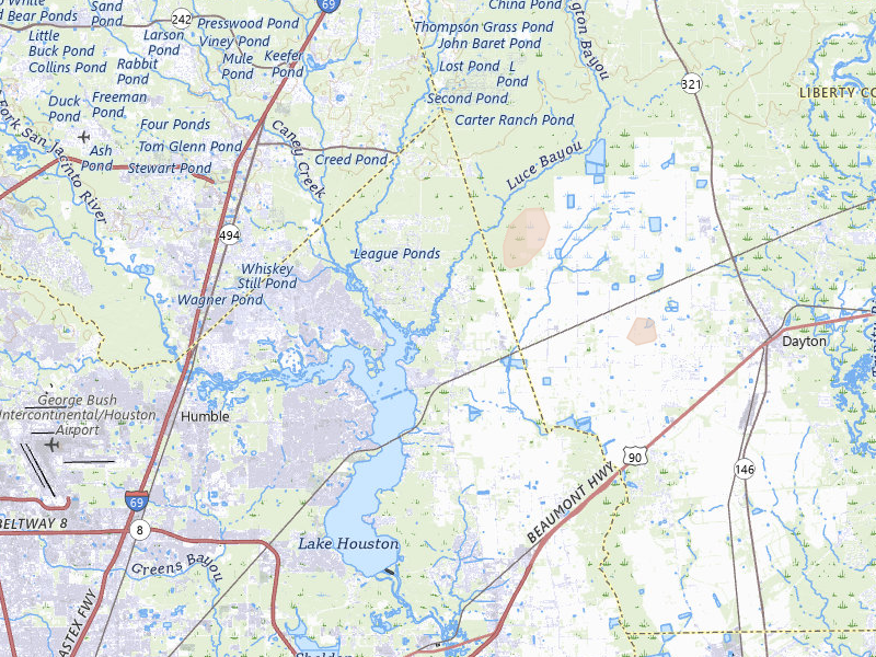 Radar-estimated hail-size map of the storm over Huffman, TX on Jul 7, 2026