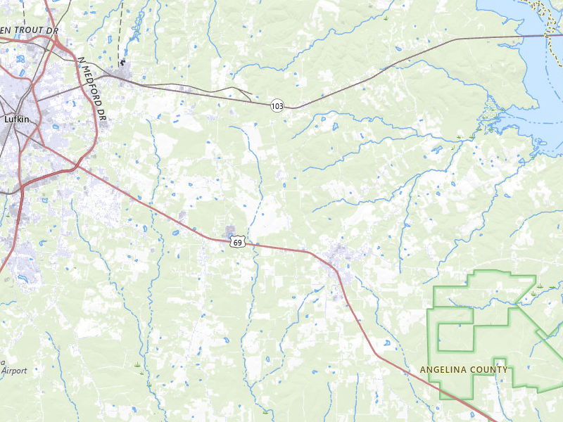 Radar-estimated hail-size map of the storm over Huntington, TX on Jul 12, 2026