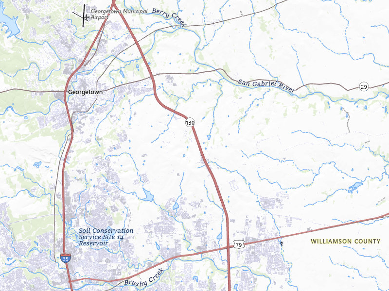 NEXRAD radar-signature map of the hail over Hutto, TX