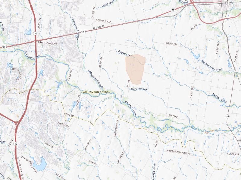 Radar-estimated hail-size map of the storm over Hutto, TX