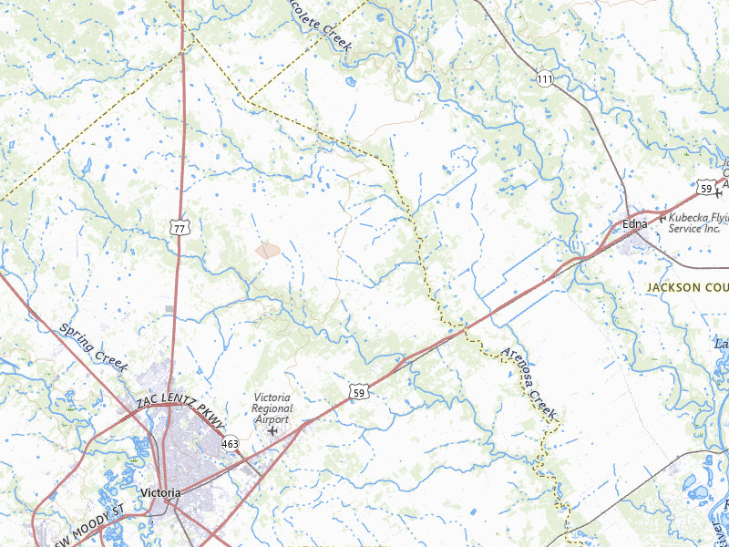 Radar-estimated hail-size map of the storm over Inez, TX on Jul 7, 2026