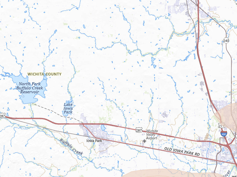 Radar-estimated hail-size map of the storm over Iowa Park, TX on Apr 25, 2026