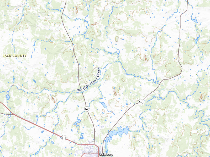 Radar-estimated hail-size map of the storm over Jacksboro, TX on Jul 5, 2026