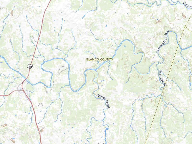 Radar-estimated hail-size map of the storm over Johnson City, TX on Apr 29, 2026